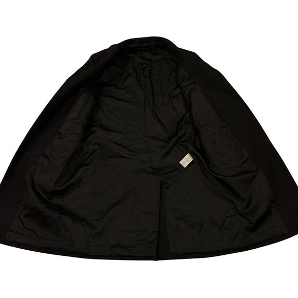 Theory Belvin Coat Mens Size Medium Black Wool Cashmere Blend Preppy Career - Picture 5 of 15